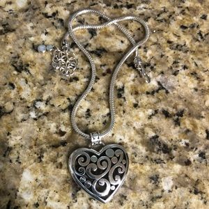 Brighton Heart Charm and Necklace